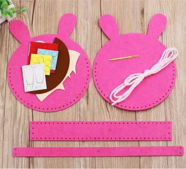 Non-woven Fabric Handbag Children's handmade DIY Hand Sewing Non-woven Bags - Image 5