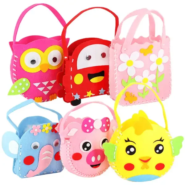 Non-woven Fabric Handbag Children's handmade DIY Hand Sewing Non-woven Bags