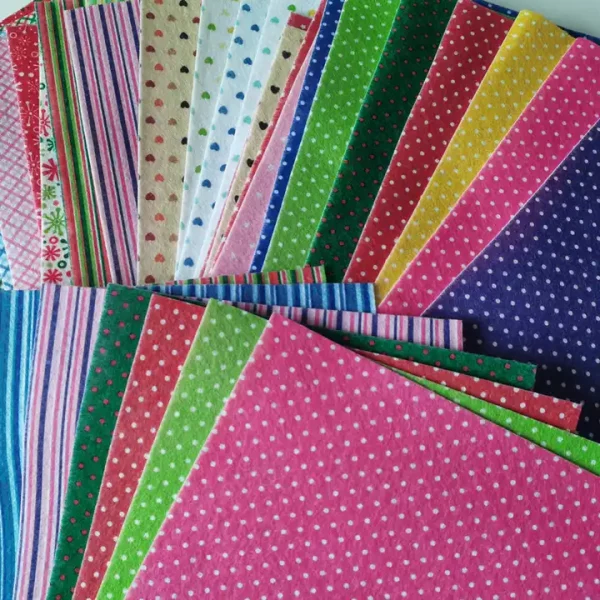 High Quantity Printed Non-woven Fabric DIY Craft Polyester Needle Punched Printed Felt for School Kids - Image 5