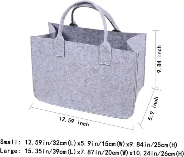 Hot sale felt bag custom felted fabrics tote bag eco friendly shopping bag - Image 7