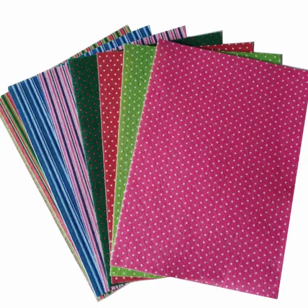 High Quantity Printed Non-woven Fabric DIY Craft Polyester Needle Punched Printed Felt for School Kids - Image 2