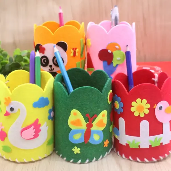 Non-woven Fabric Pen Holder Children's handmade DIY Hand Sewing Non-woven Pen Holder