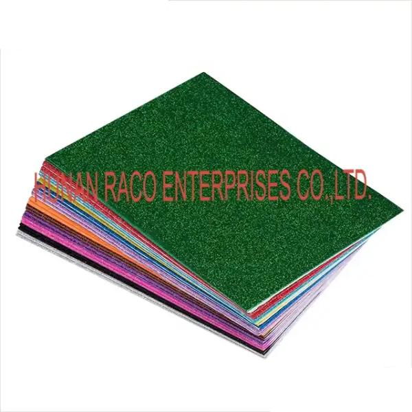 Raco factory price EVA goma self adhesive eva foam sheet sticker glitter foam sheet foamiran - Image 2