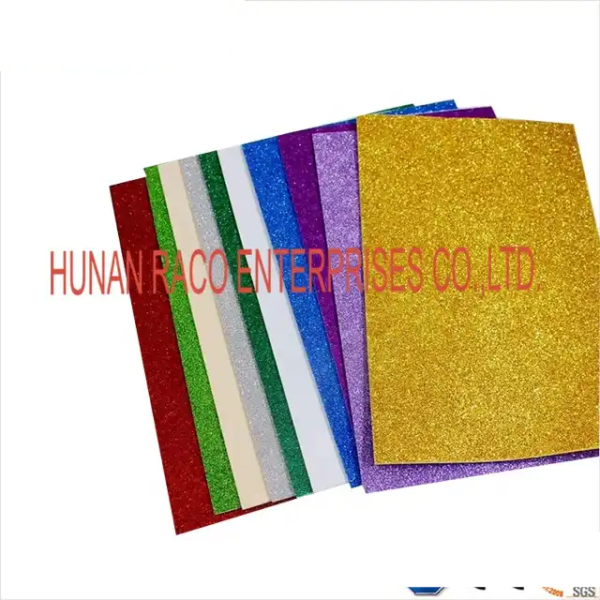 Raco factory price EVA goma self adhesive eva foam sheet sticker glitter foam sheet foamiran - Image 4