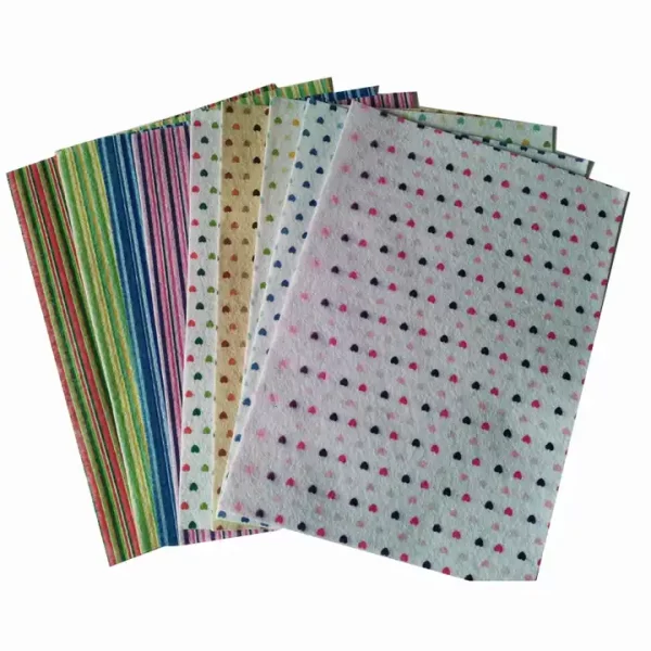 High Quantity Printed Non-woven Fabric DIY Craft Polyester Needle Punched Printed Felt for School Kids