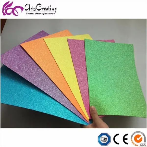 Raco Iridescent Glitter EVA Foam Leaves Sticker Many Colors Available for kids DIY Handmade craft - Image 6