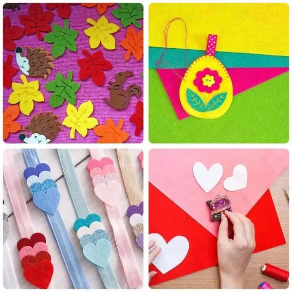 factory supply Wholesale self adhesive craft felt sheets wool blend felt for craft - Image 5