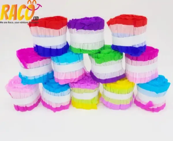 Decorative Origami Crinkled Crepe Paper Craft DIY Flower Make Wrapping Fold Scrapbooking Party Backdrop Decoration - Image 4