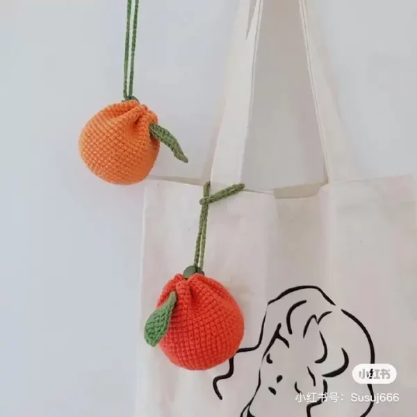 Fashion weave lovely fruit bag fashion shopping Bag With Long Handle - Image 2