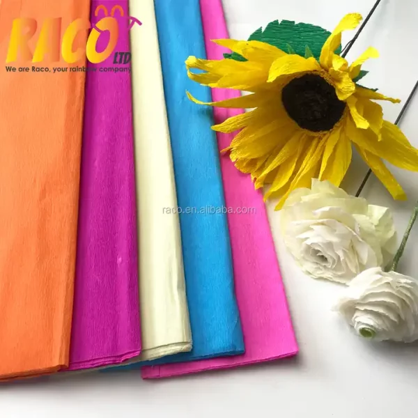 Solid Colors 50x200 Crepe Paper High Quality Giant Colored Creative Handmade Art Wrapping Crepe Paper For Flower - Image 2