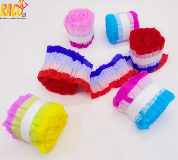 Decorative Origami Crinkled Crepe Paper Craft DIY Flower Make Wrapping Fold Scrapbooking Party Backdrop Decoration - Image 3