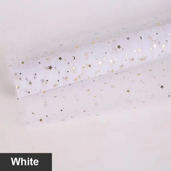 DIY Bronzing Sequins Star Moon Gauze Holding Bouquet Lining Wrapping Paper Mesh Flower Wrapping Paper - Image 2