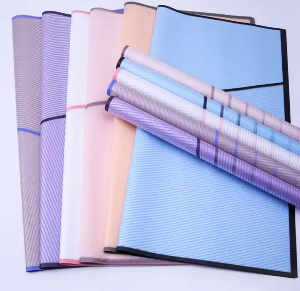 Waterproof 58cm plastic stripes flower florist wrapping film wrapping paper for valentine's fresh flower gift packaging - Image 4