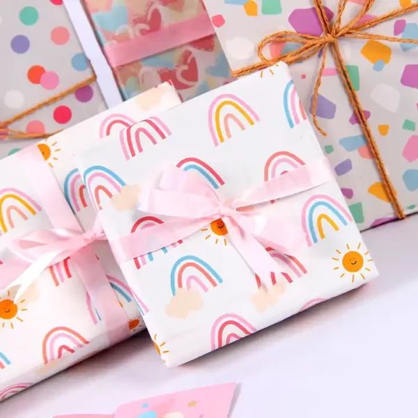 Raco new heart pattern Valentine's Day birthday gift packaging Holiday Gifts diy Wrapping paper book wrapper - Image 3