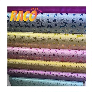 Factory sale Good price BOPP material Glitter Film Laminated Paper Rolls for Gift Wrapping DIY handmade 50*70 CM/70*100 CM