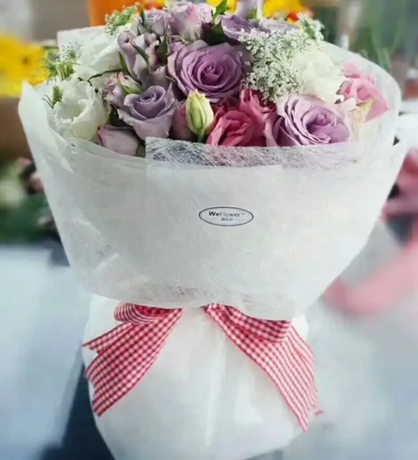 Warehouse Florist Supplies Hot Sales Bouquet Fresh Single Color Flower Wrapping Paper Waterproof - Image 3
