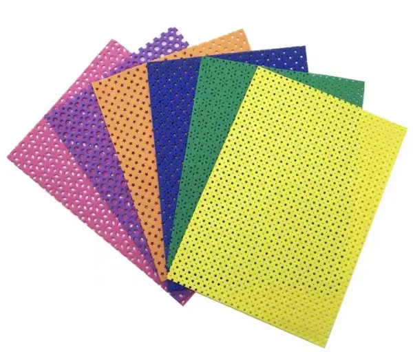 wholesaler Handcraft punched eva foam, goma eva with hole pattern - Image 2