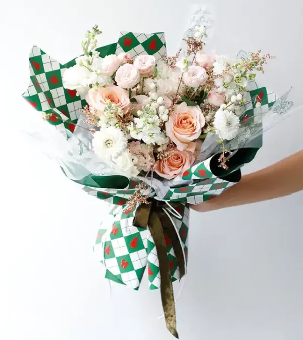Transparent Waterproof Colorful Fresh Flower Wrapping Cellophane Paper Christmas Gift Wrapping Paper - Image 5