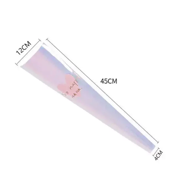 Single rose fresh floral OPP bag Wrapping Paper translucent solid colors waterproof korean flower sleeve - Image 6