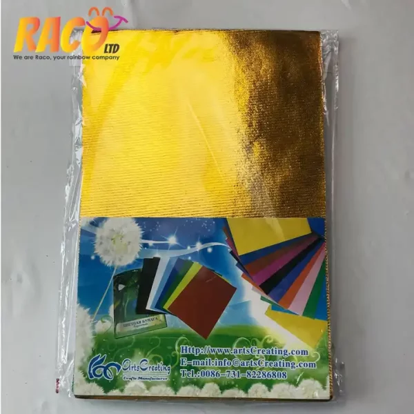 Gold 100% polyester Non Woven Fabric for kid's DIY ,bag making in sheets - Image 2