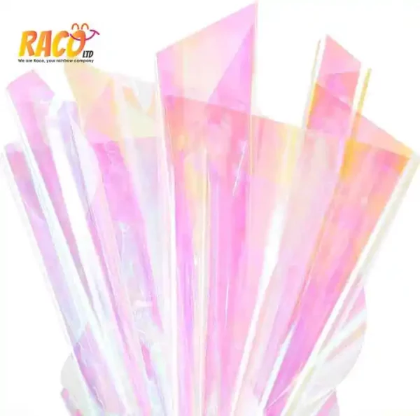 Florist Supplies Cellophane Wrap Paper Iridescent Rainbow Film Paper for Basket Filling DIY Gift Wrapping Decoration Supplies