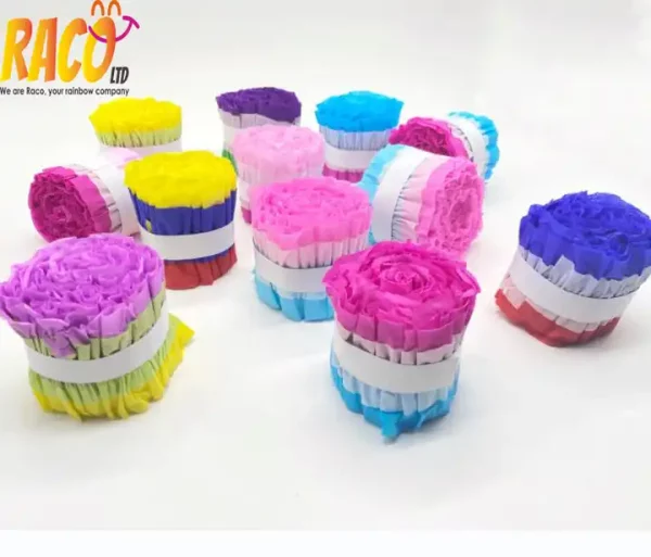 Decorative Origami Crinkled Crepe Paper Craft DIY Flower Make Wrapping Fold Scrapbooking Party Backdrop Decoration - Image 5