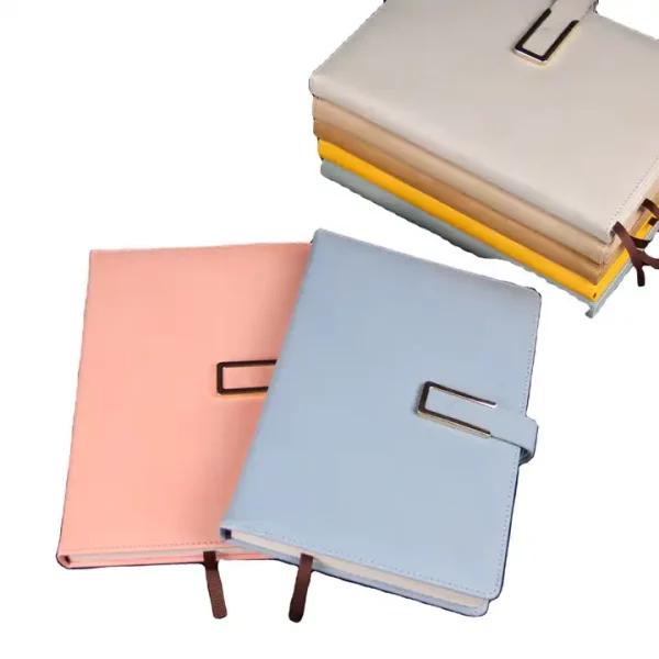 Factory High Quality Hot Sale Custom Leather Cover Notebook Hardcover Buckle Notepad - Image 3