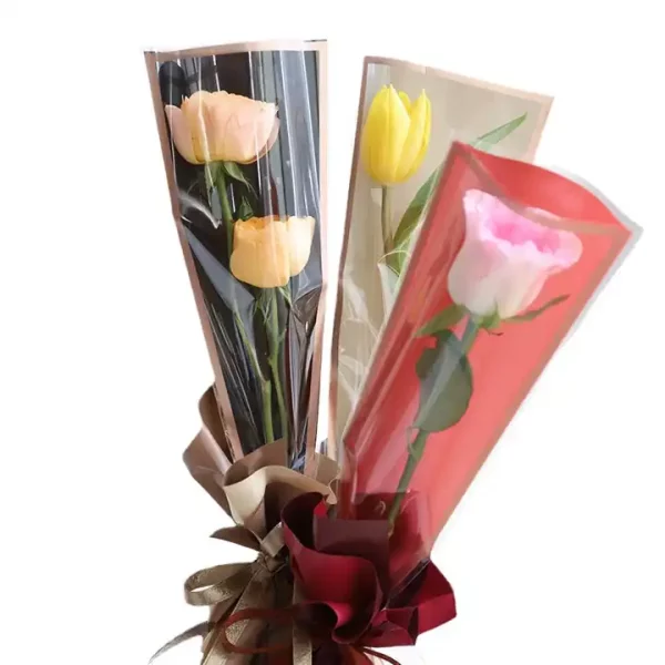 Raco custom plastic flower Bags printed Flower sleeves wholesale BOPP flower sleeve