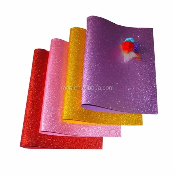 Raco High Quality Glitter Eva Sheets Glitter eva foam sheet shinny craft eva foam for DIY handmade crafts - Image 6
