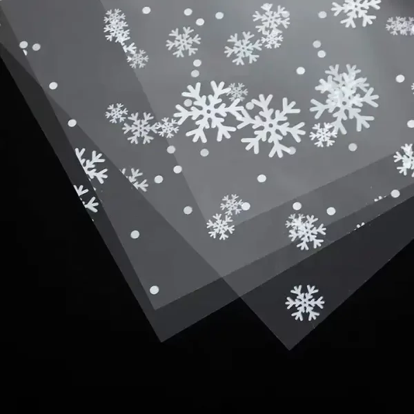 Snow Cellophane Wrap 3 Mil Thickness Cellophane Cello Rolls for Flower Wrapping Christmas Gifts