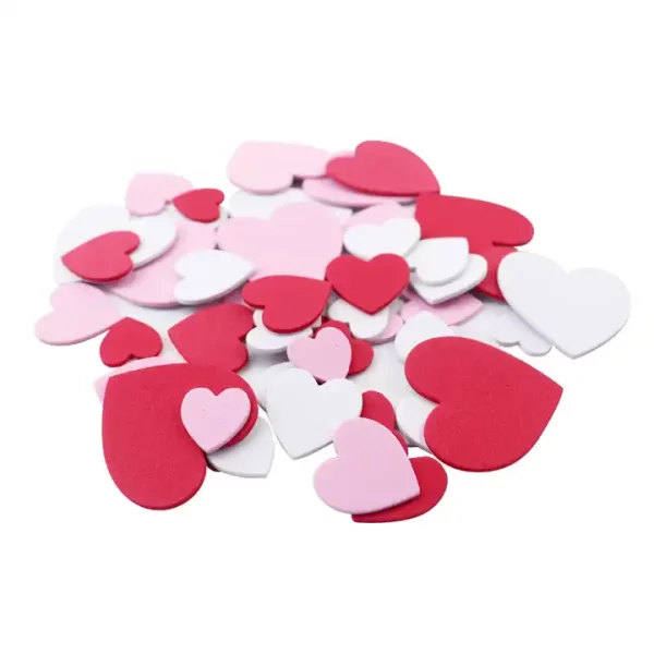 Glitter eva foam Stickers Self Adhesive heart shape EVA sticker - Image 2