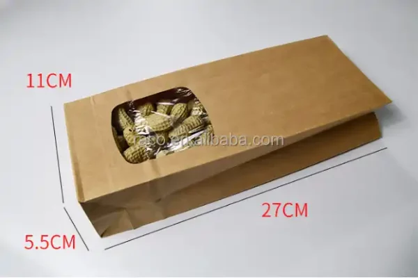 food packaging Kraft Paper Bag with clear Window - Image 6
