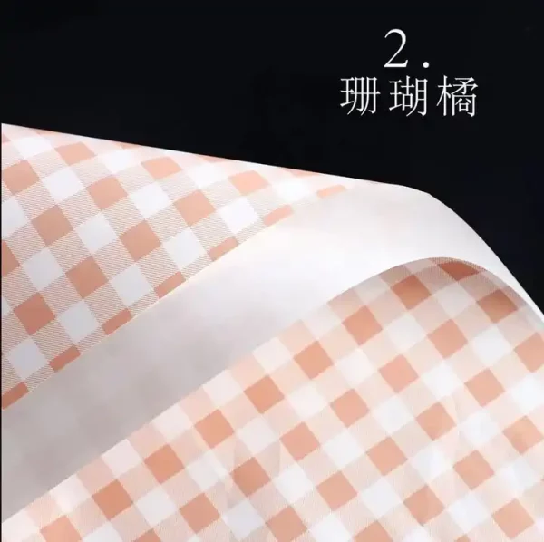 Waterproof Plaid Flower Wrapping Paper floral gift packaging flower packing - Image 5