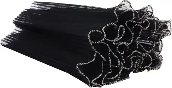 Floral Wrapping Mesh Paper Black Bouquet Packing Paper Supply Wrinkled Wavy Net Yarn Valentine's Day - Image 3