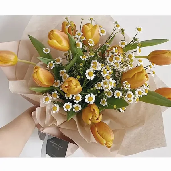 Warehouse Florist Supplies Hot Sales Bouquet Fresh Single Color Flower Wrapping Paper Waterproof - Image 5