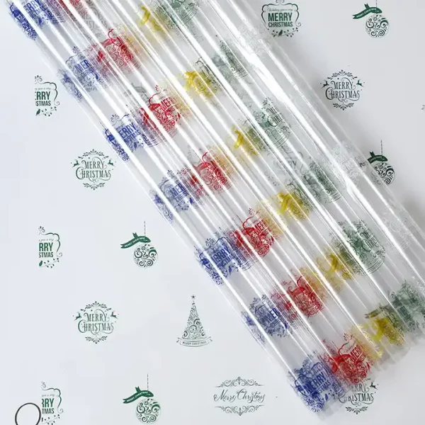 Transparent Waterproof Colorful Fresh Flower Wrapping Cellophane Paper Christmas Gift Wrapping Paper - Image 4