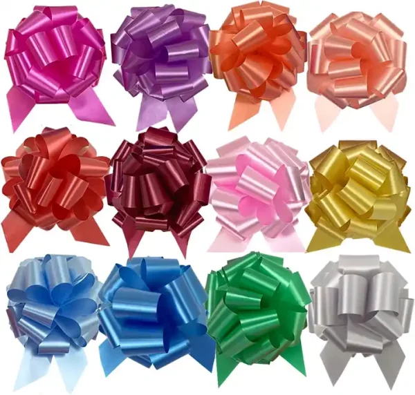 Ribbon Confetti Bow Fancy Flower Bow Fountain Bow Free Sample Vitenam Wholesale Wired Christmas Star Gift Custom Metallic Item