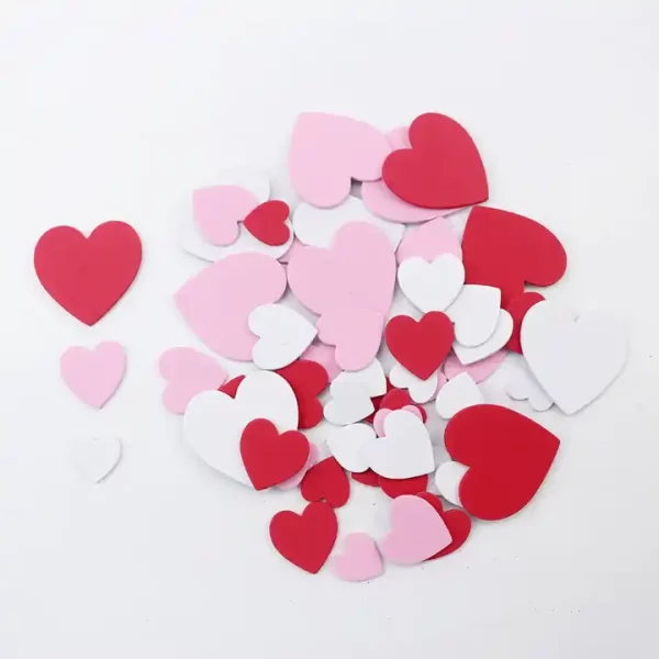 Glitter eva foam Stickers Self Adhesive heart shape EVA sticker - Image 4