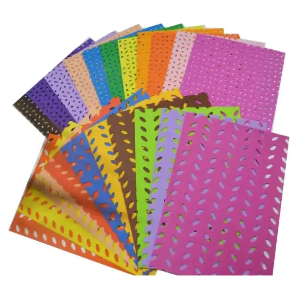 wholesaler Handcraft punched eva foam, goma eva with hole pattern - Image 3