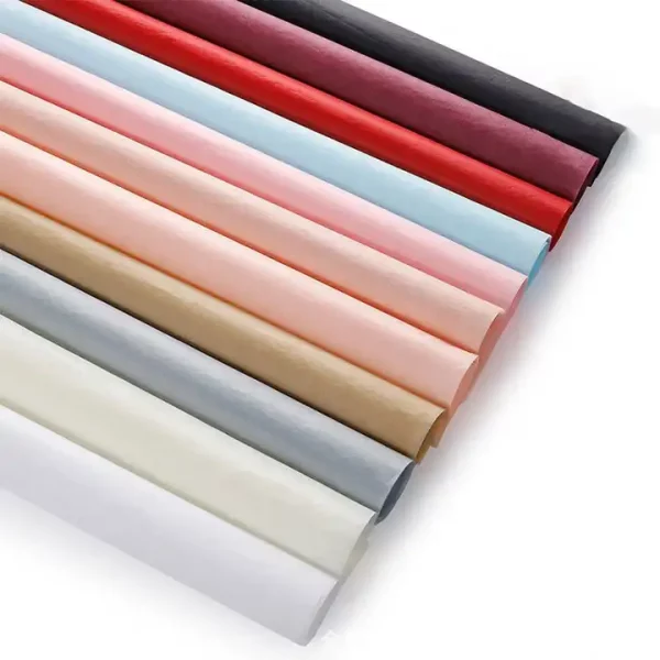 Warehouse Florist Supplies Hot Sales Bouquet Fresh Single Color Flower Wrapping Paper Waterproof