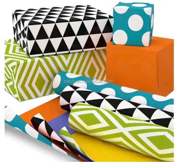 Factory price fashionable custom printed custom gift wrapping paper roll