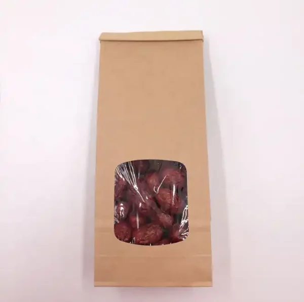 food packaging Kraft Paper Bag with clear Window - Image 4