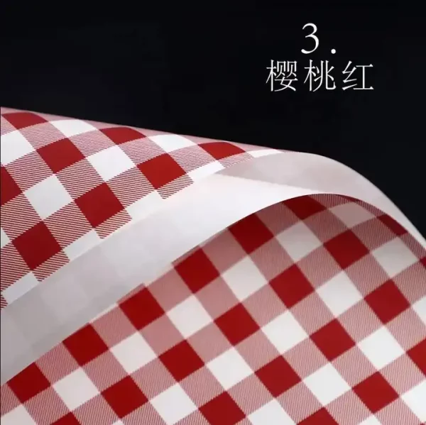 Waterproof Plaid Flower Wrapping Paper floral gift packaging flower packing - Image 4