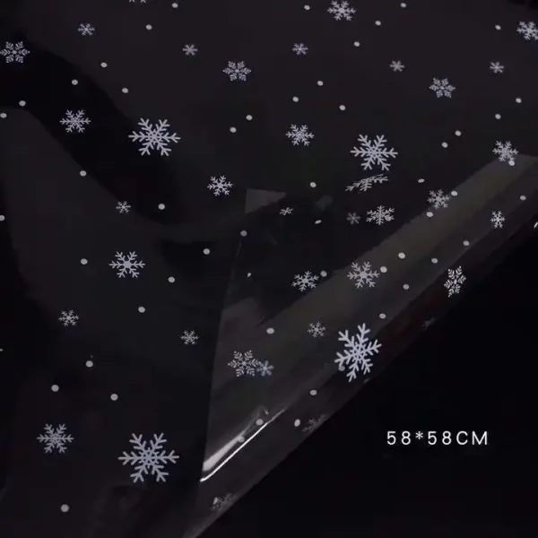 Snow Cellophane Wrap 3 Mil Thickness Cellophane Cello Rolls for Flower Wrapping Christmas Gifts - Image 3