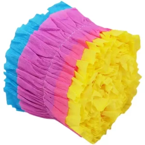 Decorative Origami Crinkled Crepe Paper Craft DIY Flower Make Wrapping Fold Scrapbooking Party Backdrop Decoration