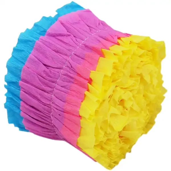 Decorative Origami Crinkled Crepe Paper Craft DIY Flower Make Wrapping Fold Scrapbooking Party Backdrop Decoration