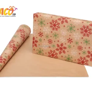 Custom Wholesale Gift Packing Paper Logo Printed Cheap Party 2023 New Festival Wrapping Roll Christmas Packing Paper