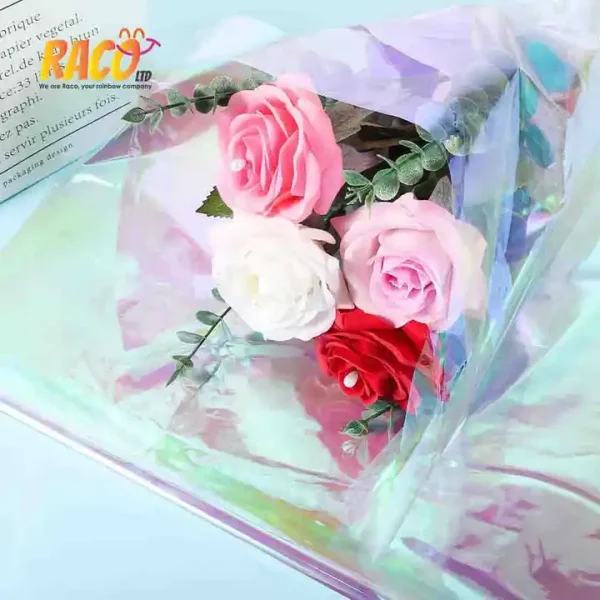Florist Supplies Cellophane Wrap Paper Iridescent Rainbow Film Paper for Basket Filling DIY Gift Wrapping Decoration Supplies - Image 6