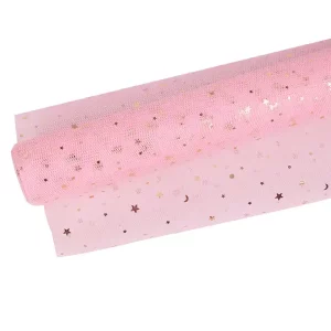 DIY Bronzing Sequins Star Moon Gauze Holding Bouquet Lining Wrapping Paper Mesh Flower Wrapping Paper