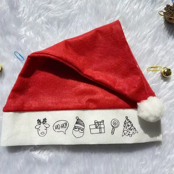 New Year Santa Hat Good Quality Christmas Hat for Adults Children